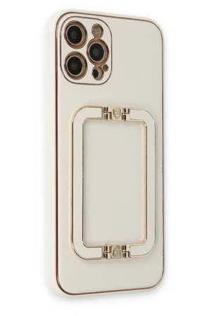 Newface Apple iPhone 12 Pro Kılıf Coco Elit Kapak - Beyaz