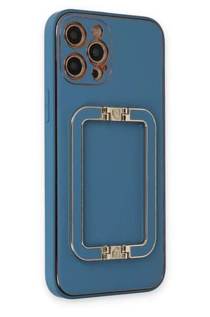 Newface Apple iPhone 12 Pro Kılıf Coco Elit Kapak - Mavi