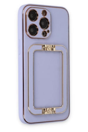 Newface Apple iPhone 13 Pro Max Kılıf Coco Elit Kapak - Lila