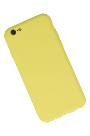 Newface Apple iPhone 6 Plus Kılıf Nano içi Kadife Silikon - Sarı