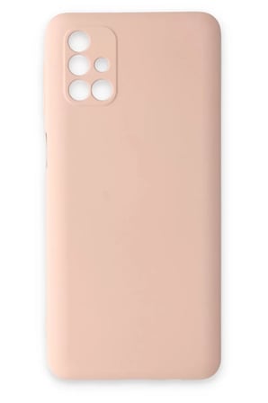 Newface Samsung Galaxy M31S Kılıf Nano içi Kadife Silikon - Pudra