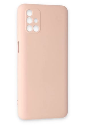 Newface Samsung Galaxy M31S Kılıf Nano içi Kadife Silikon - Pudra
