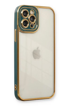 Newface Apple iPhone 12 Pro Kılıf Liva Lens Silikon - Yeşil