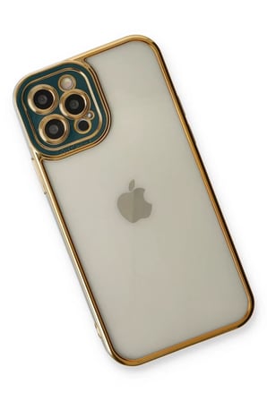 Newface Apple iPhone 12 Pro Kılıf Liva Lens Silikon - Yeşil