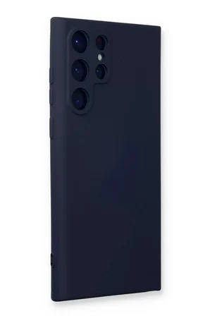 Newface Samsung Galaxy S22 Ultra Kılıf Nano içi Kadife Silikon - Lacivert