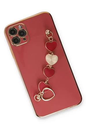 Newface Apple iPhone 11 Pro Kılıf Esila Silikon - Kırmızı