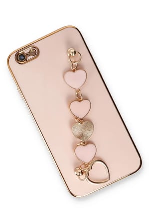 Newface Apple iPhone 6 Kılıf Esila Silikon - Pudra
