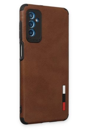 Newface Samsung Galaxy M52 5G Kılıf Loop Deri Silikon - Kahverengi