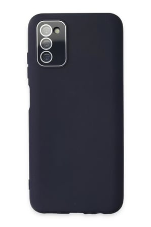 Newface Samsung Galaxy A03S Kılıf Lansman Glass Kapak - Lacivert