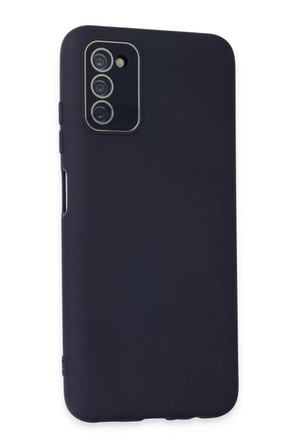Newface Samsung Galaxy A03S Kılıf Lansman Glass Kapak - Lacivert