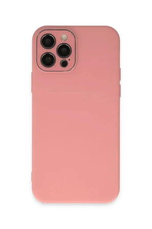 Newface Apple iPhone 12 Pro Kılıf Lansman Glass Kapak - Pembe