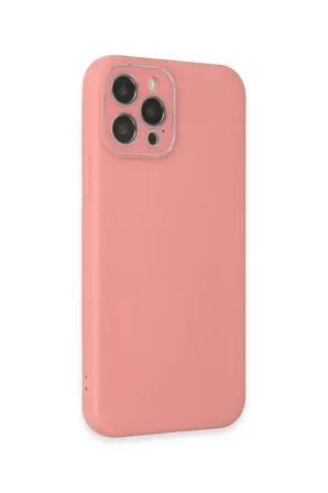 Newface Apple iPhone 12 Pro Kılıf Lansman Glass Kapak - Pembe