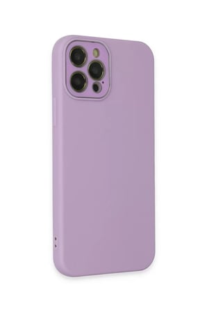Newface Apple iPhone 12 Pro Kılıf Lansman Glass Kapak - Lila