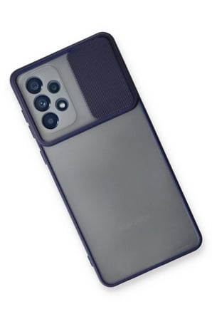 Newface Samsung Galaxy A33 5G Kılıf Palm Buzlu Kamera Sürgülü Silikon - Lacivert