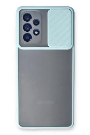 Newface Samsung Galaxy A33 5G Kılıf Palm Buzlu Kamera Sürgülü Silikon - Turkuaz