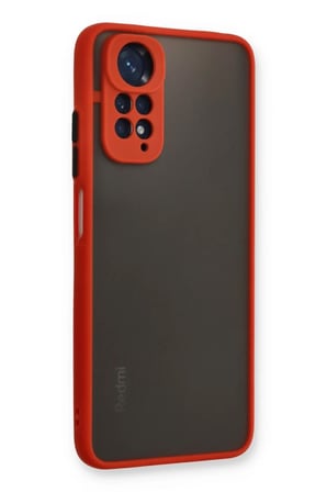 Newface Xiaomi Redmi Note 11 Kılıf Montreal Silikon Kapak - Kırmızı