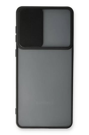 Newface Samsung Galaxy A73 5G Kılıf Palm Buzlu Kamera Sürgülü Silikon - Siyah