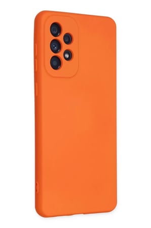 Newface Samsung Galaxy A23 4G Kılıf Nano içi Kadife Silikon - Turuncu
