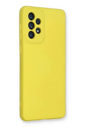 Newface Samsung Galaxy A73 5G Kılıf Nano içi Kadife Silikon - Sarı