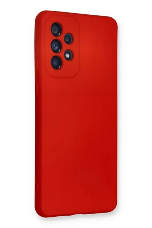 Newface Samsung Galaxy A73 5G Kılıf Nano içi Kadife Silikon - Kırmızı