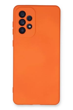 Newface Samsung Galaxy A73 5G Kılıf Nano içi Kadife Silikon - Turuncu