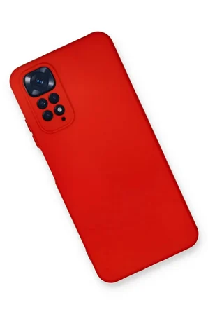Newface Xiaomi Redmi Note 11 Kılıf Nano içi Kadife Silikon - Kırmızı