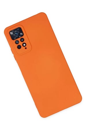 Newface Xiaomi Redmi Note 11 Pro Kılıf Nano içi Kadife Silikon - Turuncu