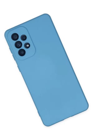 Newface Samsung Galaxy A73 5G Kılıf Nano içi Kadife Silikon - Mavi