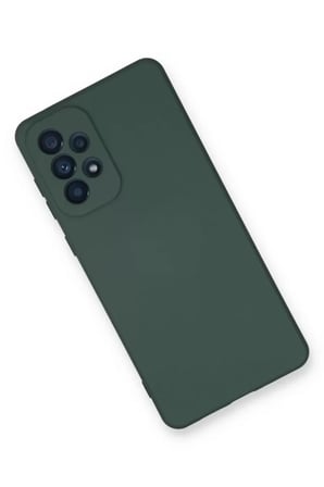 Newface Samsung Galaxy A73 5G Kılıf Nano içi Kadife Silikon - Koyu Yeşil