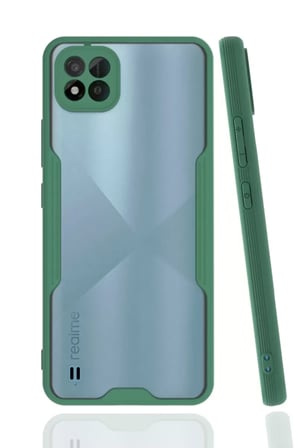Newface Realme C11 2021 Kılıf Platin Silikon - Yeşil