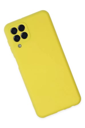 Newface Samsung Galaxy M33 Kılıf Nano içi Kadife Silikon - Sarı
