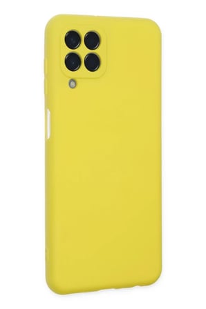 Newface Samsung Galaxy M33 Kılıf Nano içi Kadife Silikon - Sarı