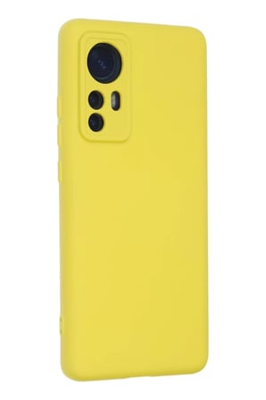 Newface Xiaomi Mi 12 Kılıf Nano içi Kadife Silikon - Sarı
