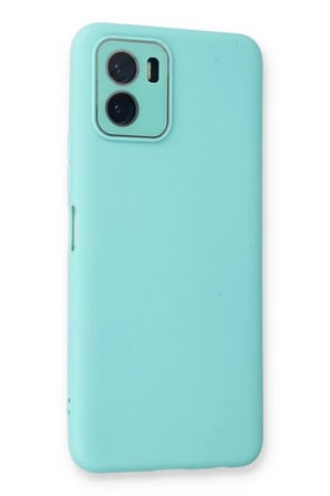 Newface Vivo Y15S Kılıf Lansman Glass Kapak - Turkuaz