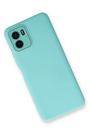 Newface Vivo Y15S Kılıf Lansman Glass Kapak - Turkuaz