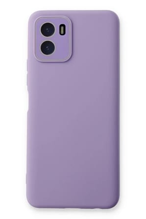Newface Vivo Y15S Kılıf Lansman Glass Kapak - Lila