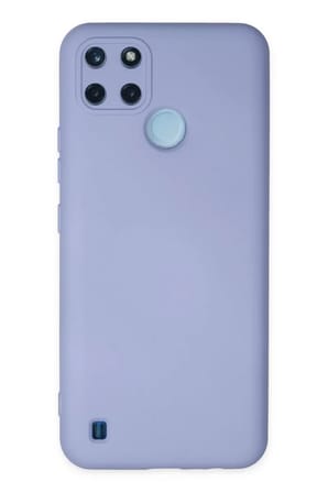 Newface Realme C25Y Kılıf Nano içi Kadife Silikon - Lila