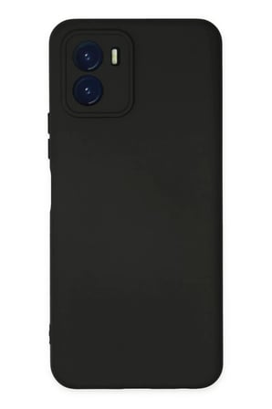 Newface Vivo Y15S Kılıf Nano içi Kadife Silikon - Siyah
