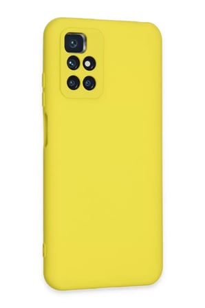Newface Xiaomi Redmi 10 2022 Kılıf Nano içi Kadife Silikon - Sarı