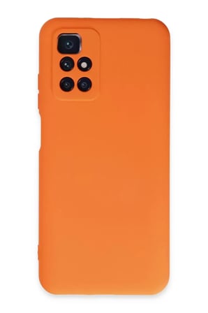 Newface Xiaomi Redmi 10 2022 Kılıf Nano içi Kadife Silikon - Turuncu