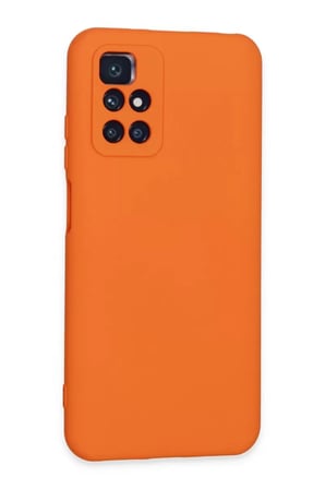 Newface Xiaomi Redmi 10 2022 Kılıf Nano içi Kadife Silikon - Turuncu