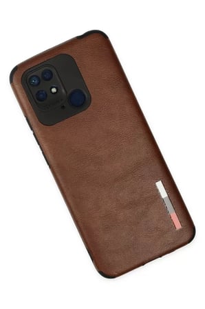 Newface Xiaomi Redmi 10C Kılıf Loop Deri Silikon - Kahverengi