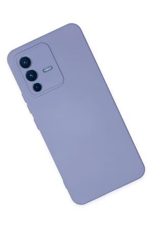 Newface Vivo V23 5G Kılıf Nano içi Kadife Silikon - Lila