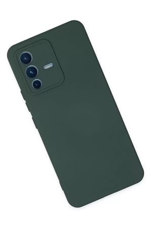 Newface Vivo V23 5G Kılıf Nano içi Kadife Silikon - Koyu Yeşil