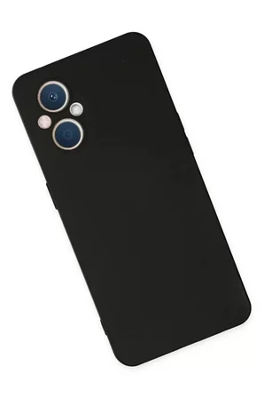 Newface Oppo Reno 7 Lite Kılıf Nano içi Kadife Silikon - Siyah