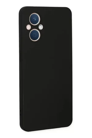 Newface Oppo Reno 7 Lite Kılıf Nano içi Kadife Silikon - Siyah