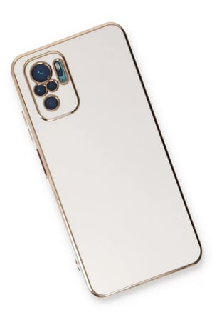 Newface Xiaomi Redmi Note 10 Kılıf Volet Silikon - Beyaz
