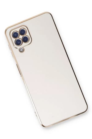 Newface Samsung Galaxy A22 Kılıf Volet Silikon - Beyaz