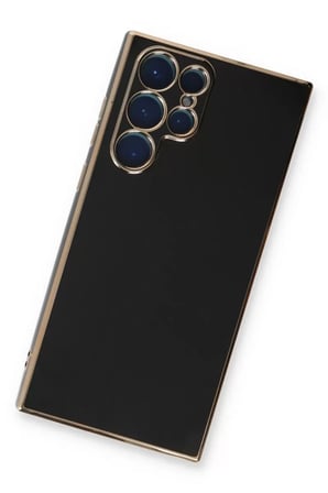 Newface Samsung Galaxy S22 Ultra Kılıf Volet Silikon - Siyah