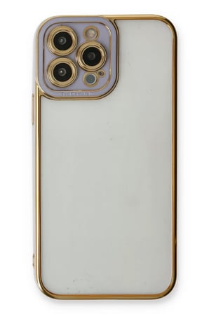 Newface Apple iPhone 13 Pro Max Kılıf Liva Lens Silikon - Lila